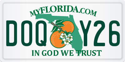 FL license plate DOQY26
