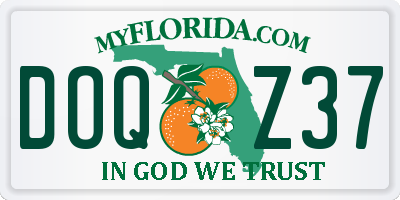 FL license plate DOQZ37