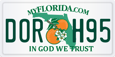 FL license plate DORH95