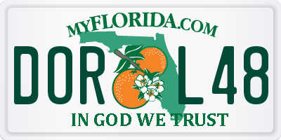 FL license plate DORL48