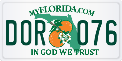 FL license plate DORO76