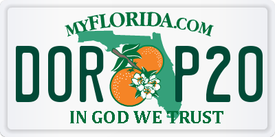 FL license plate DORP20