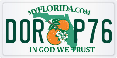 FL license plate DORP76