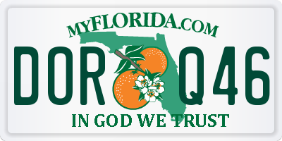FL license plate DORQ46