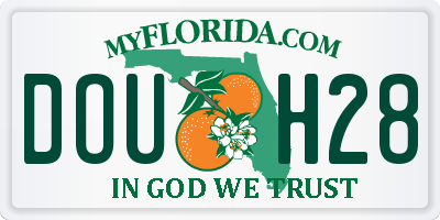 FL license plate DOUH28