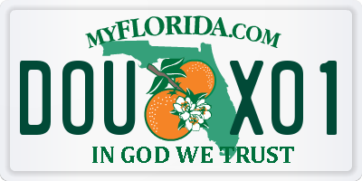 FL license plate DOUX01