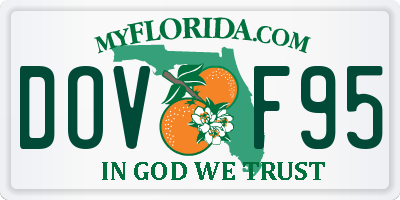 FL license plate DOVF95