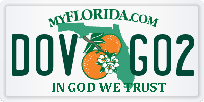 FL license plate DOVG02