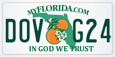 FL license plate DOVG24