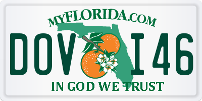 FL license plate DOVI46