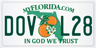 FL license plate DOVL28
