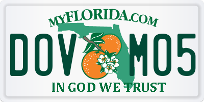 FL license plate DOVM05
