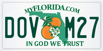FL license plate DOVM27