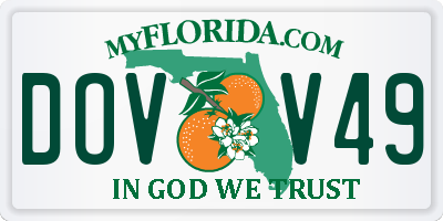 FL license plate DOVV49