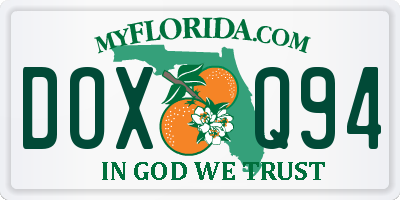 FL license plate DOXQ94
