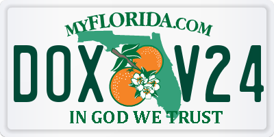 FL license plate DOXV24