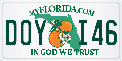 FL license plate DOYI46