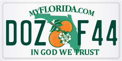 FL license plate DOZF44
