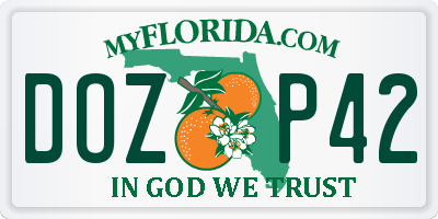 FL license plate DOZP42