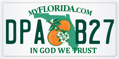 FL license plate DPAB27
