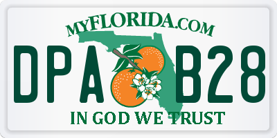 FL license plate DPAB28
