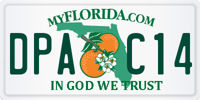 FL license plate DPAC14