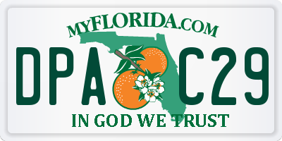FL license plate DPAC29