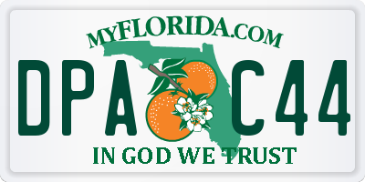 FL license plate DPAC44