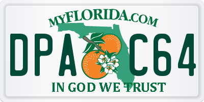 FL license plate DPAC64