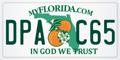 FL license plate DPAC65
