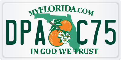FL license plate DPAC75