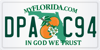 FL license plate DPAC94