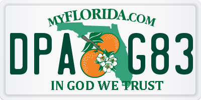 FL license plate DPAG83