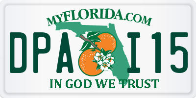 FL license plate DPAI15