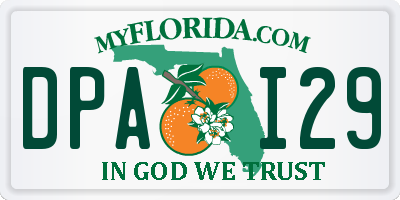 FL license plate DPAI29