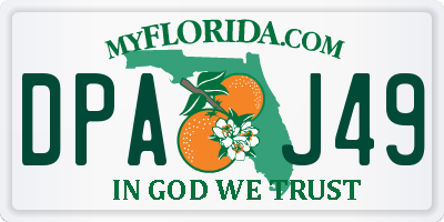 FL license plate DPAJ49
