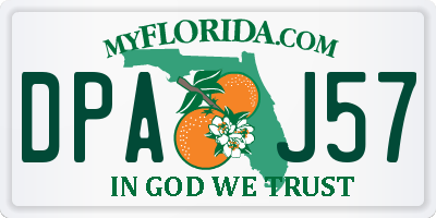 FL license plate DPAJ57