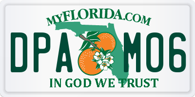 FL license plate DPAM06