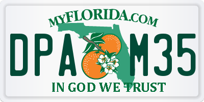 FL license plate DPAM35