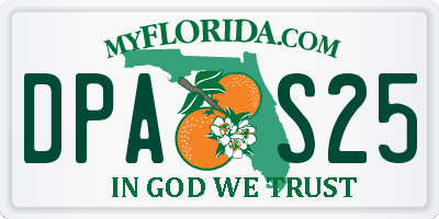 FL license plate DPAS25