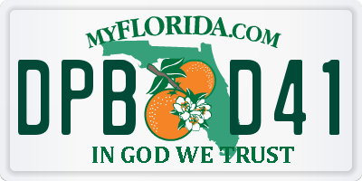 FL license plate DPBD41