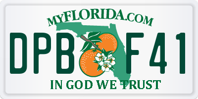 FL license plate DPBF41