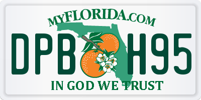 FL license plate DPBH95