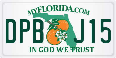 FL license plate DPBJ15