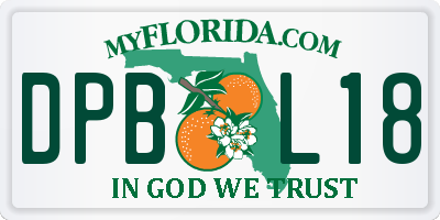 FL license plate DPBL18