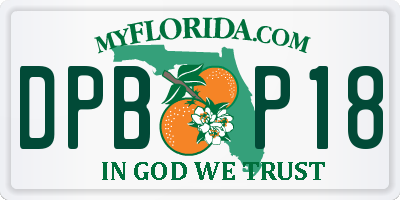 FL license plate DPBP18