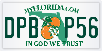 FL license plate DPBP56