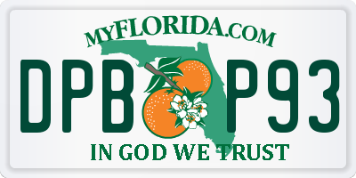 FL license plate DPBP93