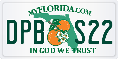 FL license plate DPBS22