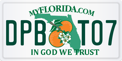 FL license plate DPBT07